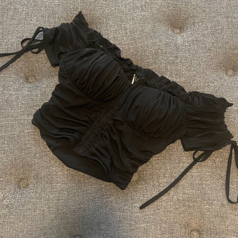 Windsor Mesh Off Shoulder Top